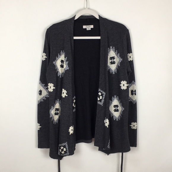 Lucky Brand Sweaters - Lucky Bliss Tribal Aztec Open Front Long Sleeve Cardigan. GUC. Size- M